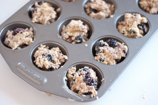blueberry muffins ready to bake
