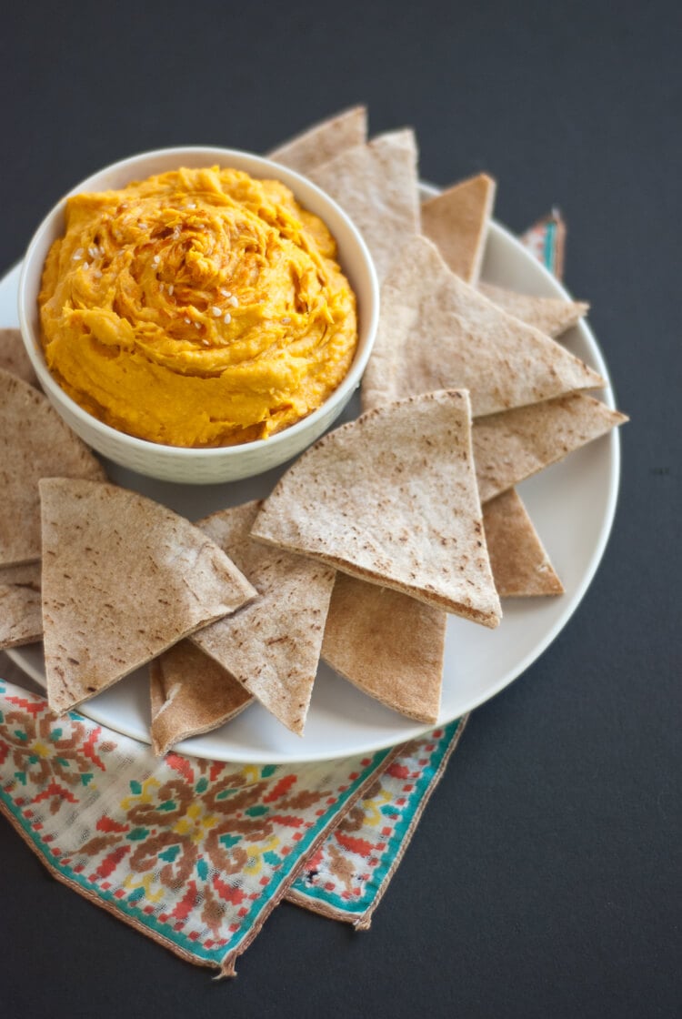spicy sweet potato hummus