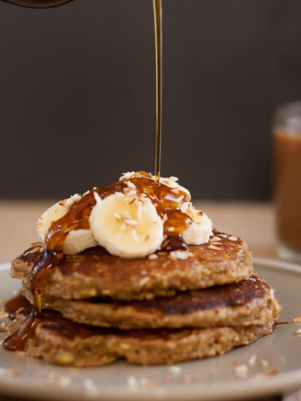 gluten free banana oat pancakes recipe