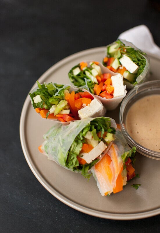 Summer Rolls with Spicy Peanut Sauce