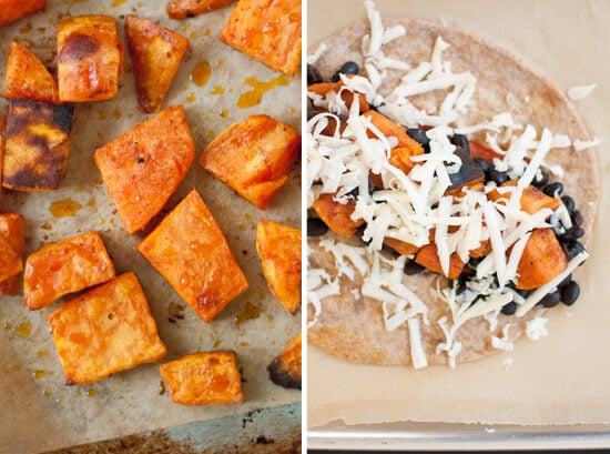 roasted sweet potato burrito