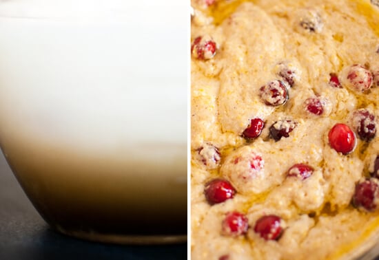 cranberry cornbread batter