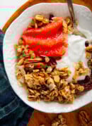 gingerbread granola with yogurt
