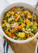bowl of mango green salad