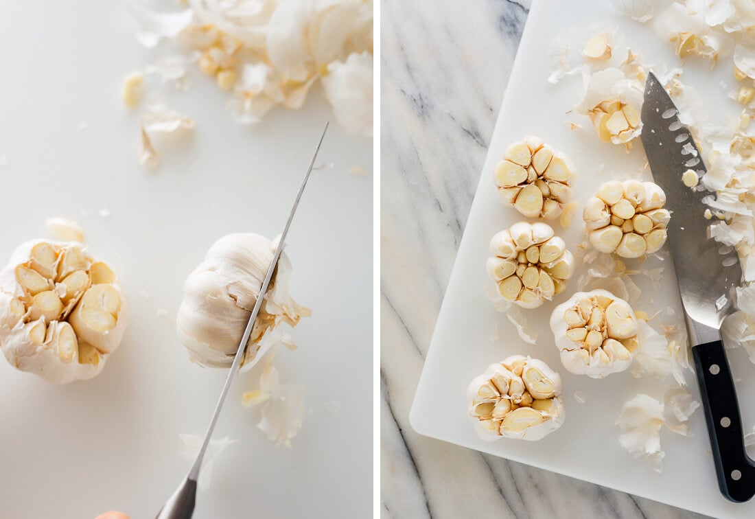 how to prepare garlic for roasting