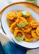 tostones with aji verde sauce