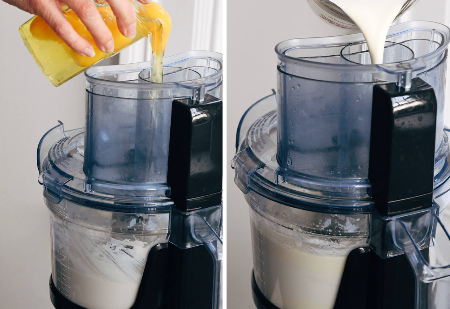 Basque cheesecake mixing process