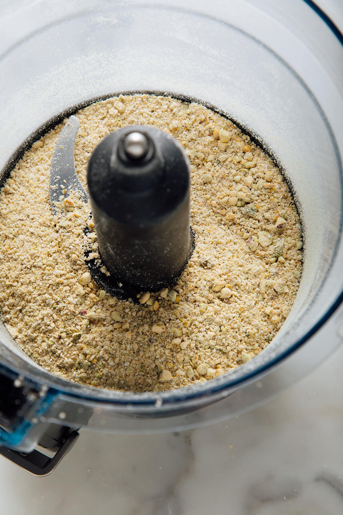 processed oats and pistachios