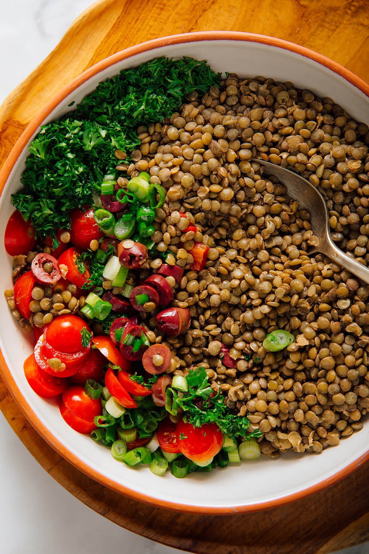 lentil salad recipe components