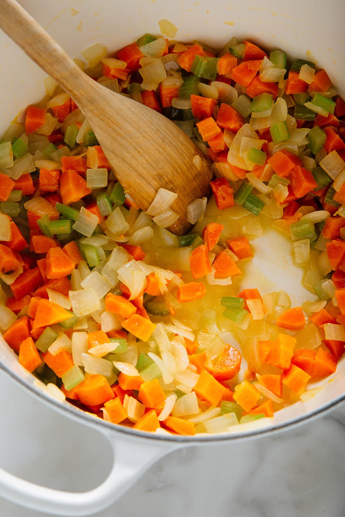 sautéed carrots, onion and celery