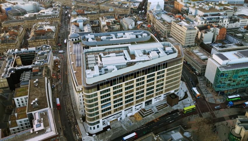 HMRC building in Newcastle birds-eye view